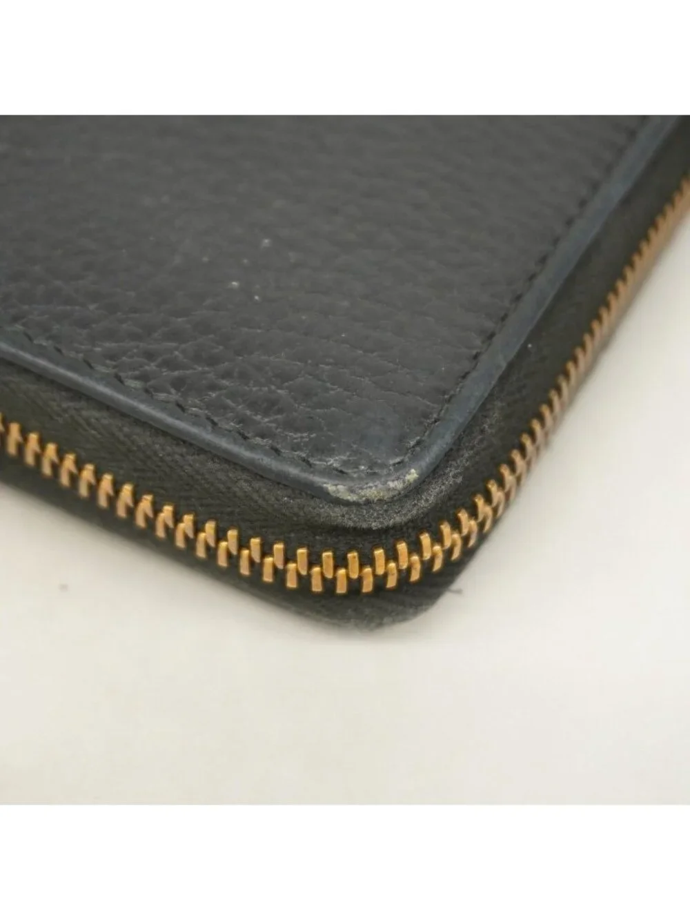 ★SOLD★ Gucci Wallet GG Marmont Leather Black Gold - Picture 5 of 9